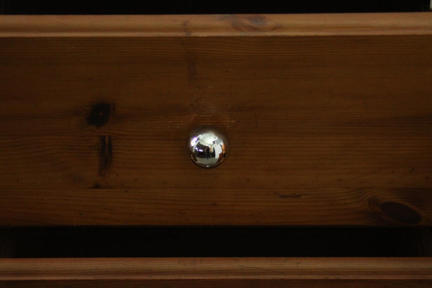 Sideboard, 19th century style pine with later marble top. H.84 W.116cm. - Image 4 of 6