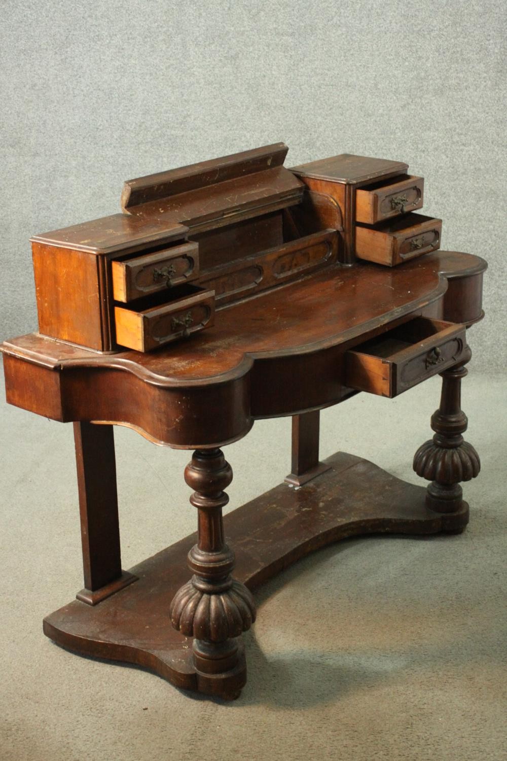 Dressing table, 19th century mahogany Duchess style. H.90 W.120cm. - Image 8 of 9