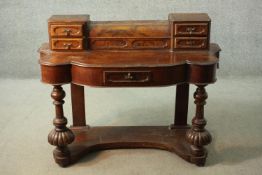 Dressing table, 19th century mahogany Duchess style. H.90 W.120cm.