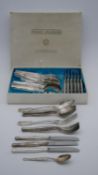 A boxed six person set of Reiner-Bestecke silver plated cutlery, each piece with impressed makers
