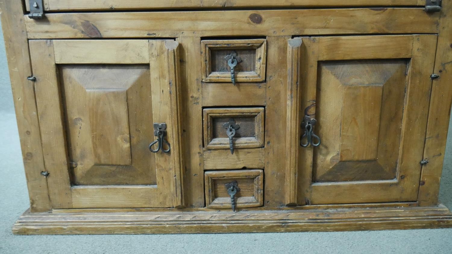 Spice cabinet, Chinese pine. H.90 W.98 D.48cm - Image 5 of 10