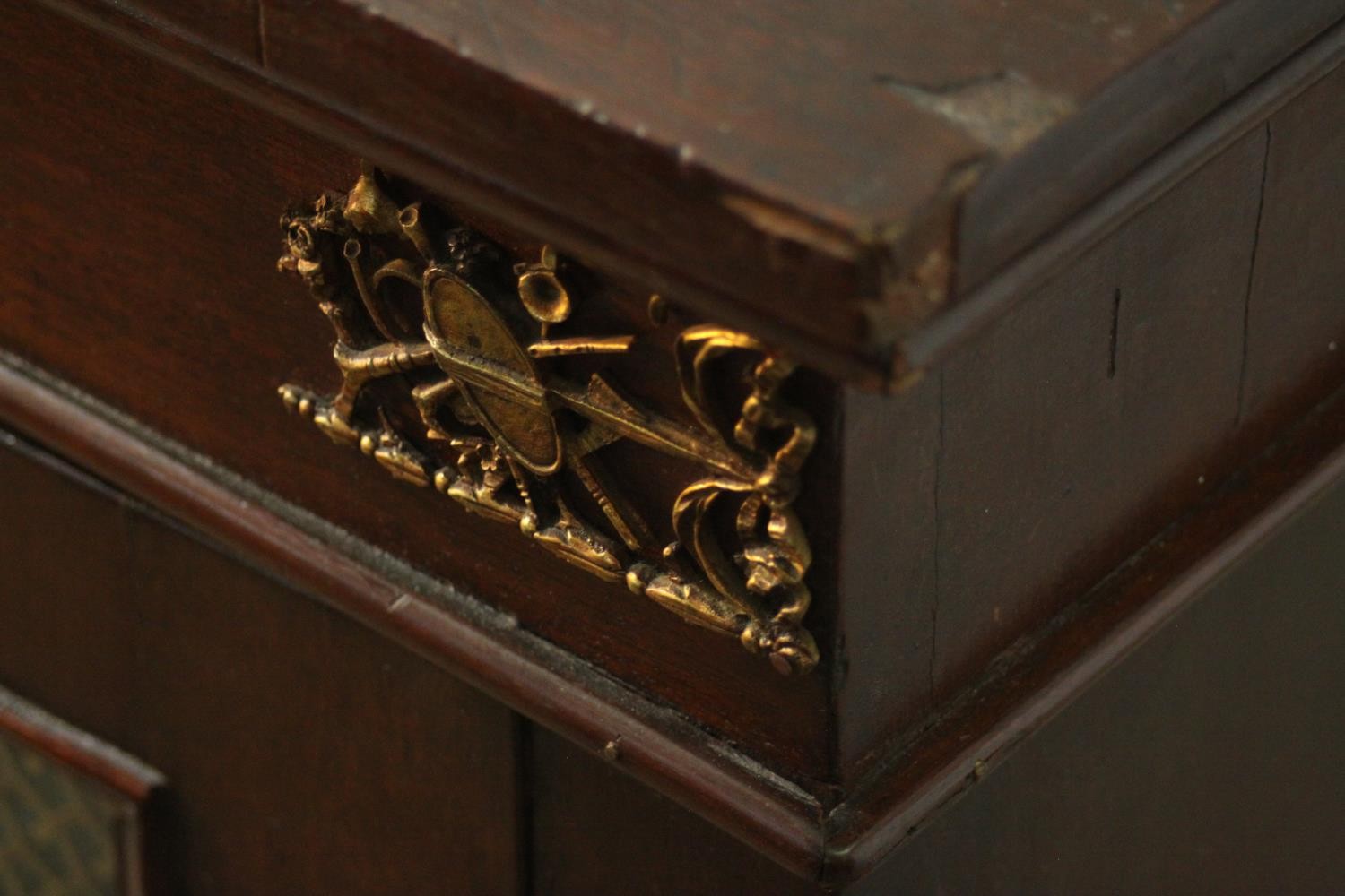 Pier cabinet, Empire style mahogany with ormolu mounts. H.94 W.89cm. - Image 8 of 10