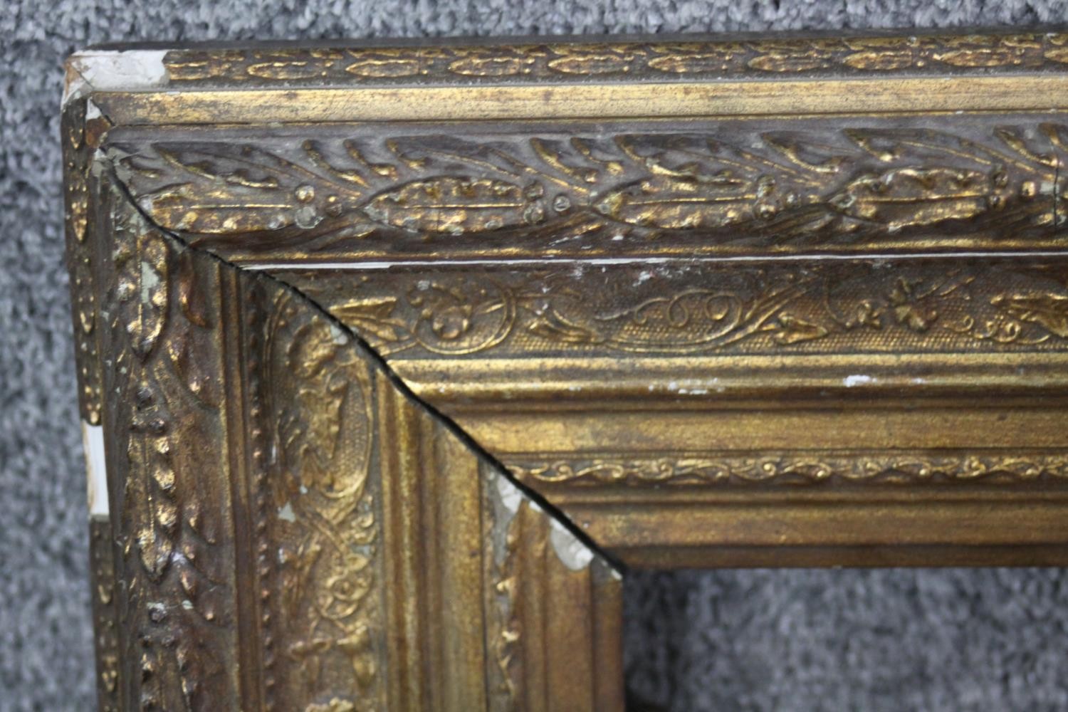 Picture frame, large 19th century giltwood and gesso. H.68 W.59cm. (inner frame) - Image 2 of 5
