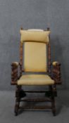 Rocking Chair, 19th century American style walnut.