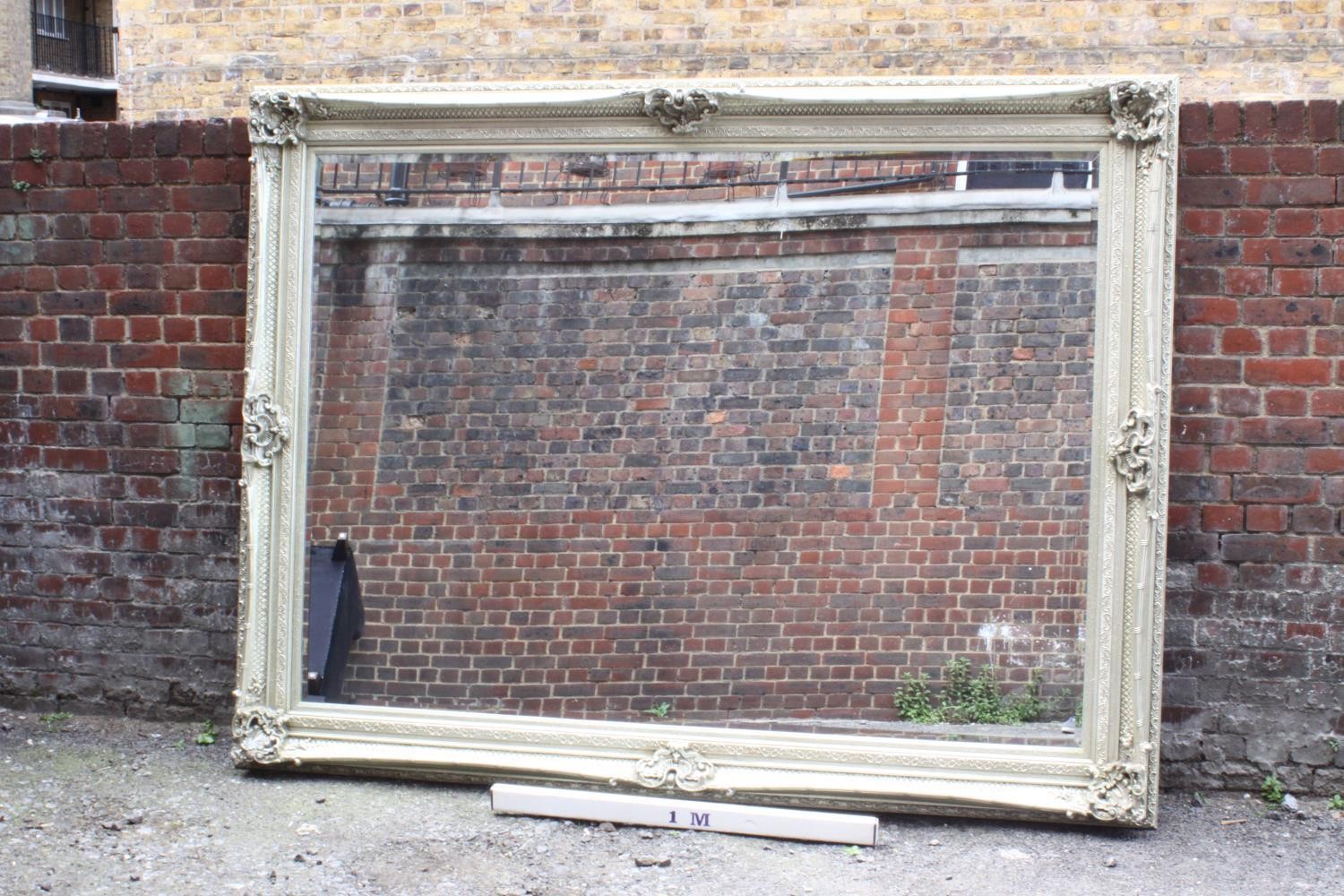 A very large mirror with bevelled plate in Rococo style frame. - Image 2 of 5