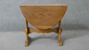 Occasional table, vintage elm swivel action drop flap. H.46 W.76 D.54cm