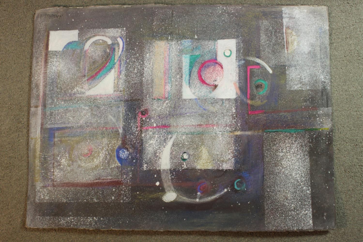 Jane Harris (1956-) A pastel on paper, abstract composition. Signed and dated. H.56 W.76cm. - Image 3 of 7