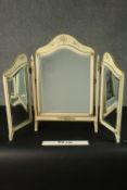 Dressing table mirror, mid century hand decorated. H.68 W.85cm.