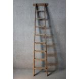 A vintage Diamond brand ladder. H.225 W.40cm.