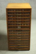 A vintage counter top Sylko cotton reel retail display and dispenser cabinet. H.76 W.36 D.45cm.