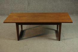 Coffee table, mid century teak. H.35 W.106 D.48cm.