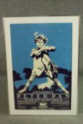 A large framed and glazed Royal Shakespeare Company Peter Pan poster. Signed by the cast. H.88 W.