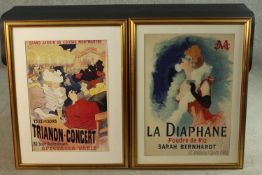 Two framed and glazed French advertising posters. H.85 W.64cm.