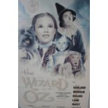 A framed and glazed vintage Wizard of Oz signed film poster. Signed by each of the munchkins from