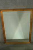 Mirror, contemporary pine. H.135 w.104 cm.