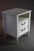 Bedside cabinet, contemporary lacquered finish. H.66 W.50 cm.