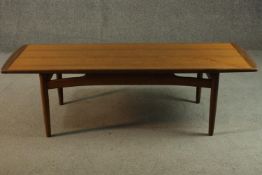 Coffee table, mid century teak G PLan, stamped. H.40 W.147 D.50cm.