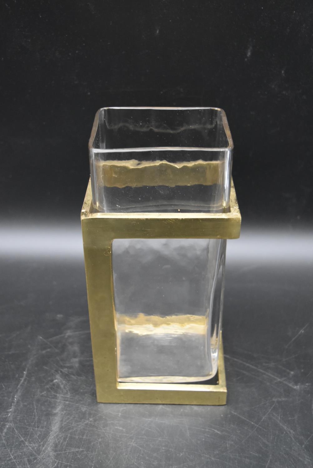 Two contemporary glass candle holders. To include a square glass candle holder designed by David - Image 3 of 8