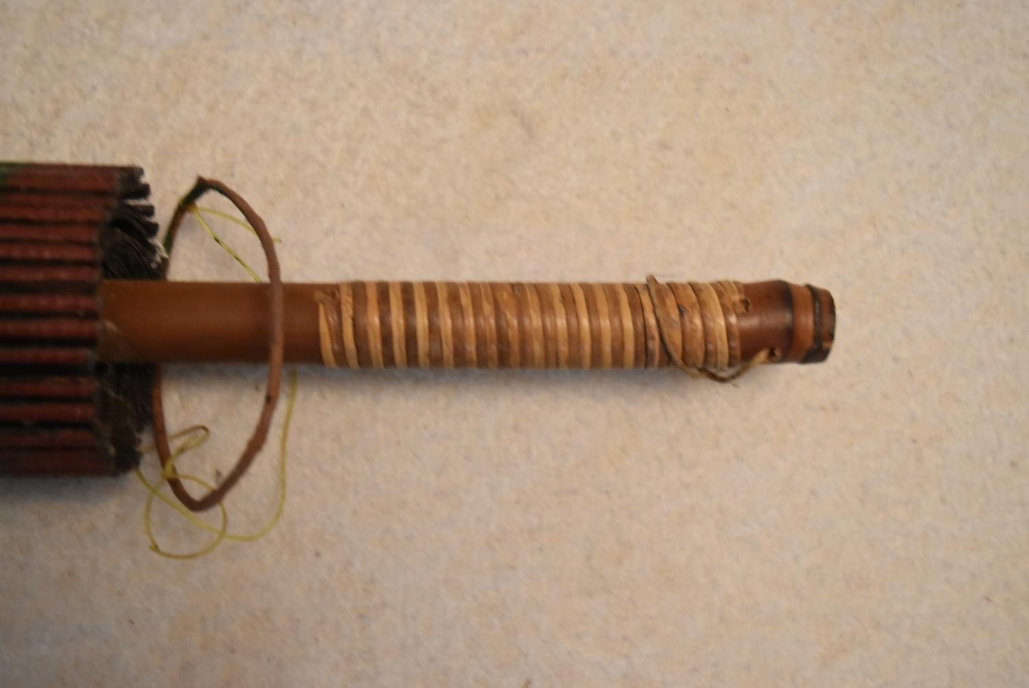 A vintage leather travelling case along with a Chinese parasol unopened and in its original - Image 7 of 8