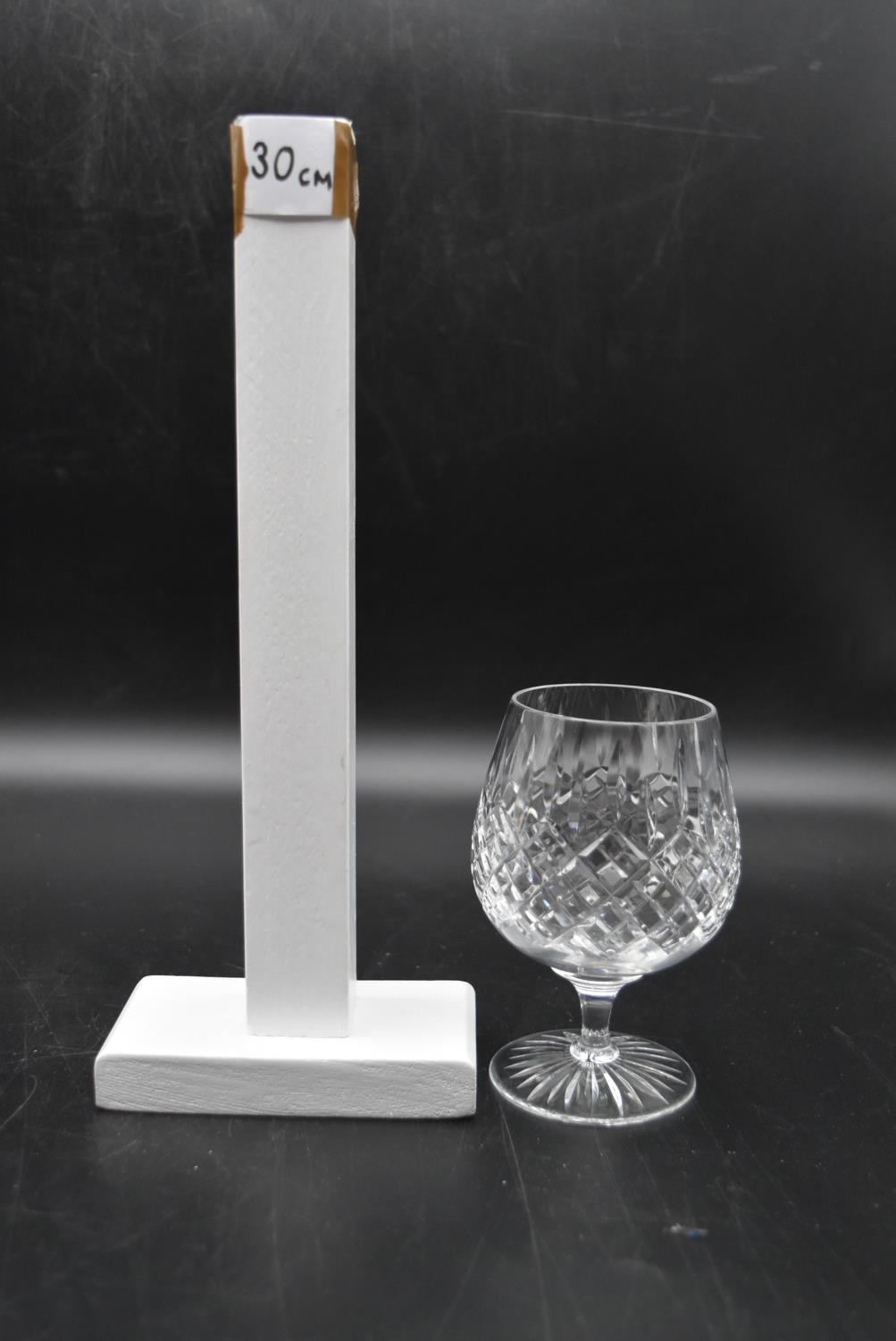 A pair of Stuart crystal cut brandy glasses with makers mark to base and a collection of five - Image 6 of 9