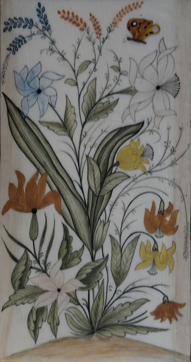 A pair of framed and glazed paintings, exotic birds and flowers. H.28cm W.21cm - Image 3 of 4