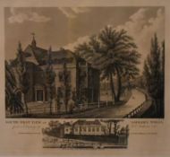 A framed and glazed 19th century lithograph of Sadler's Wells; A View of the Theatre in it's