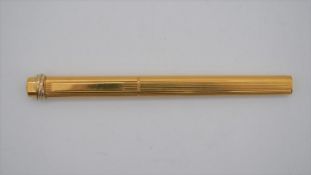 Le Must de Cartier "Trinity" ballpoint pen, gold-plated. Marked Cartier, Paris plaque Or. 24