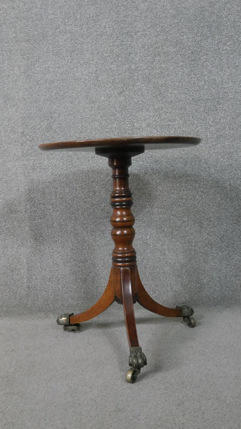 Lamp table, 19th century mahogany on swept tripod base. H.66 W.52cm