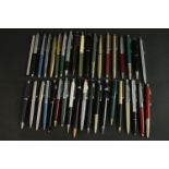 A collection of thirty eight vintage ballpoint pens. Various makers including Parker, Papermates and