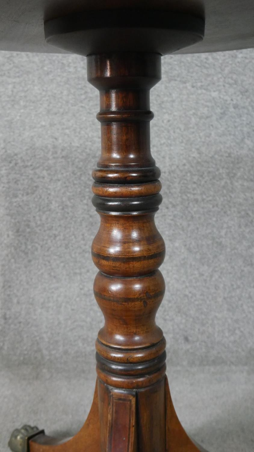Lamp table, 19th century mahogany on swept tripod base. H.66 W.52cm - Image 5 of 6