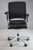 An Interstuhl desk chair with tilt and swivel action.