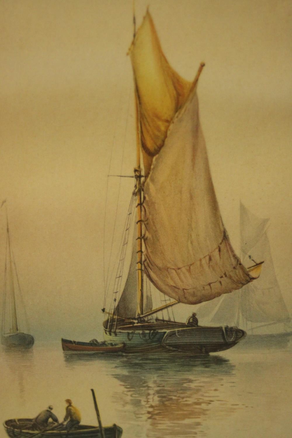 Garman Morris- Four gilt framed and glazed prints of sailing boats. Signed in plate. H.58 W.36cm. - Image 5 of 11