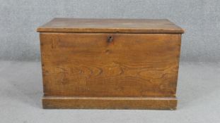 Trunk, 19th century elm. H.46 W.76 D.43cm