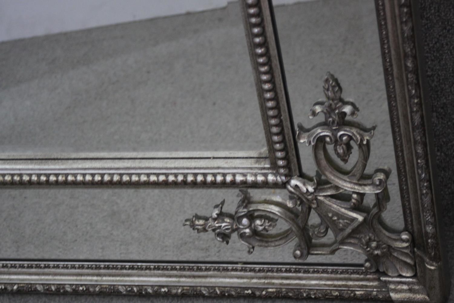 Pier mirror, contemporary Rococo style with bevelled plate glass. H.182 W.92 cm. - Image 4 of 5