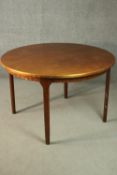 Dining table, extending vintage teak by McIntosh Furniture. H.77 W.170 D.122cm. (Extended)