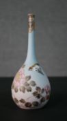 Takeuchi Chubei- A 19th century Japanese bottle vase with sharkskin finish. Decorated with