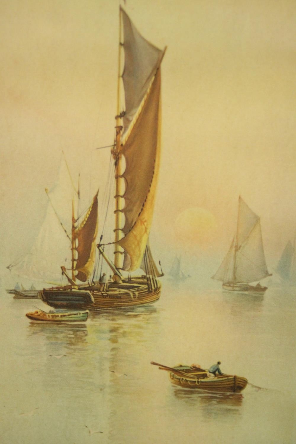 Garman Morris- Four gilt framed and glazed prints of sailing boats. Signed in plate. H.58 W.36cm. - Image 2 of 11