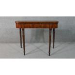 Card table, early 19th century mahogany, fold over top on double gateleg action. H.72 W.91 D.88cm