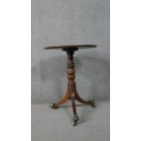 Lamp table, 19th century mahogany on swept tripod base. H.66 W.52cm