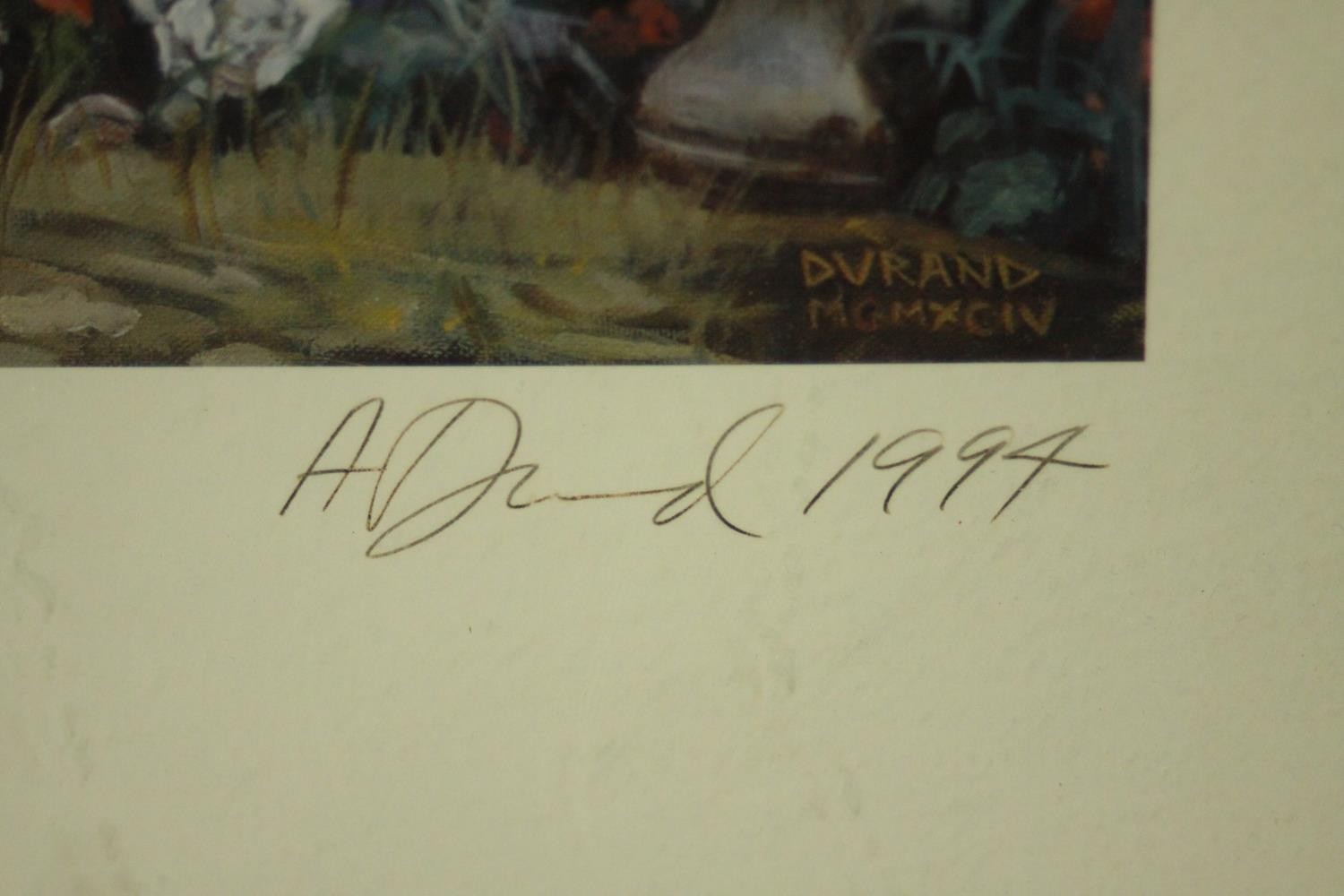 André Durand- A framed and glazed signed Artists Proof coloured print of the oil painting titled ' - Image 7 of 7