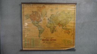 A Victorian educational wall chart 'The Howard Vincent Map of the British Empire, showing the