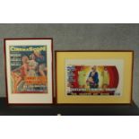 Two vintage French framed and glazed film posters for How to Marry a Millionaire and Some Like it