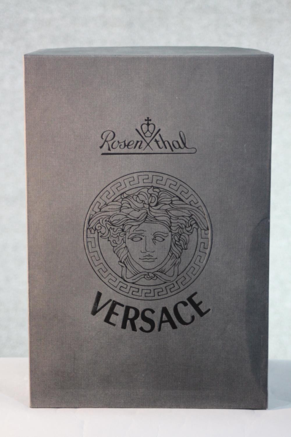 A Rosenthal cut crystal decanter and Medusa head frosted stopper for Versace, etched mark to base, - Image 2 of 6