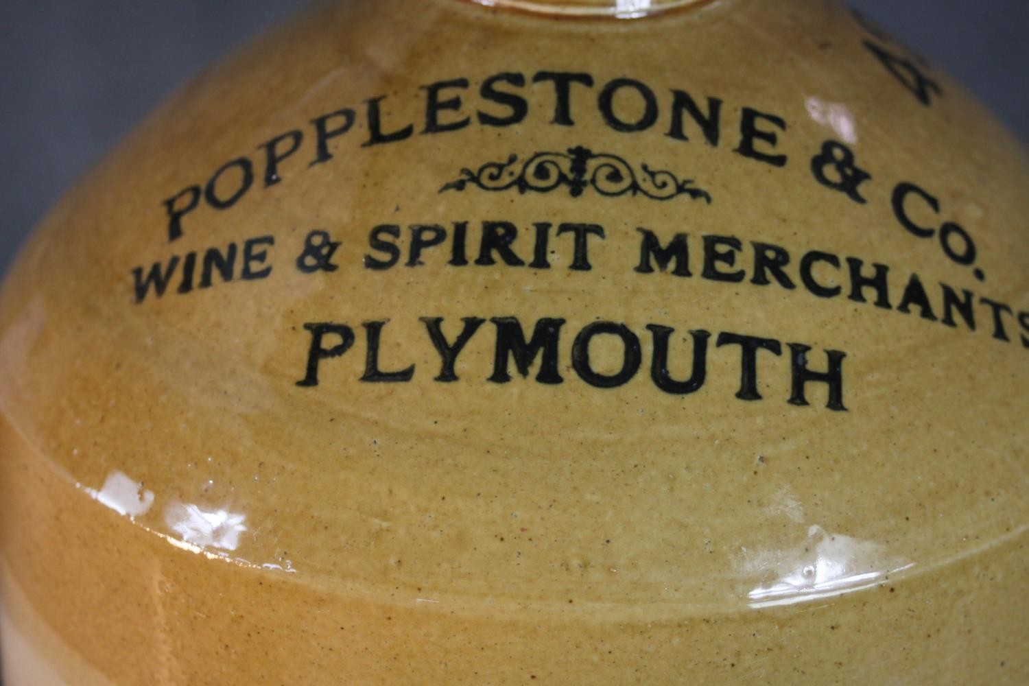 A Popplestone & Co Stoneware and honey glaze flagon. H.40 Dia.23cm. - Image 2 of 5