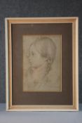 Herbert Colborne Oakley (1869?1944) A framed and glazed ink portrait of a young girl 'Ivy'. Titled