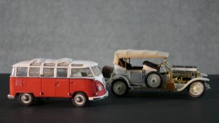 Two Franklin Mint model cars, a Franklin Mint 1:24 scale 1962 Volkswagen Microbus and Model 1911