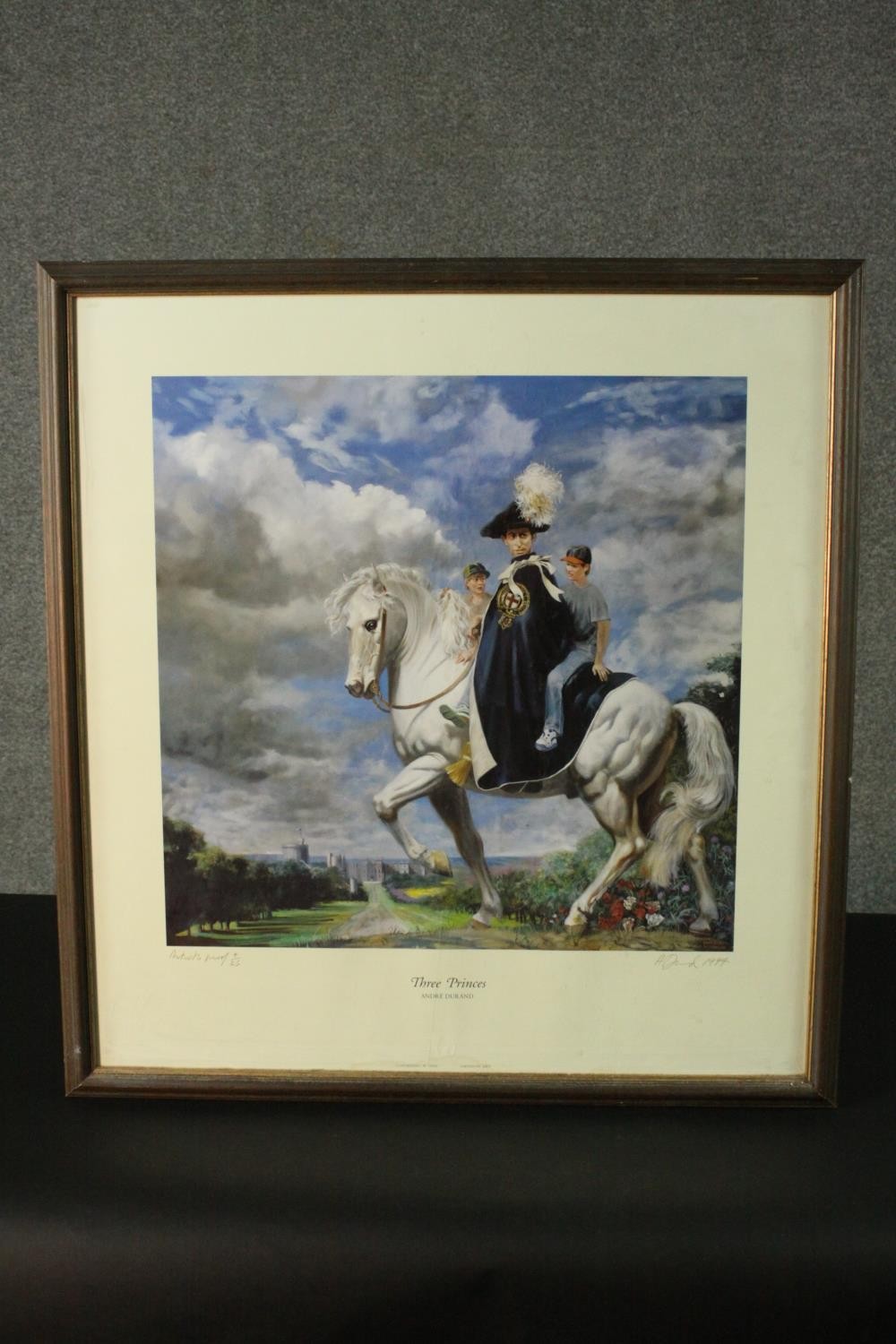 André Durand- A framed and glazed signed Artists Proof coloured print of the oil painting titled ' - Image 2 of 7