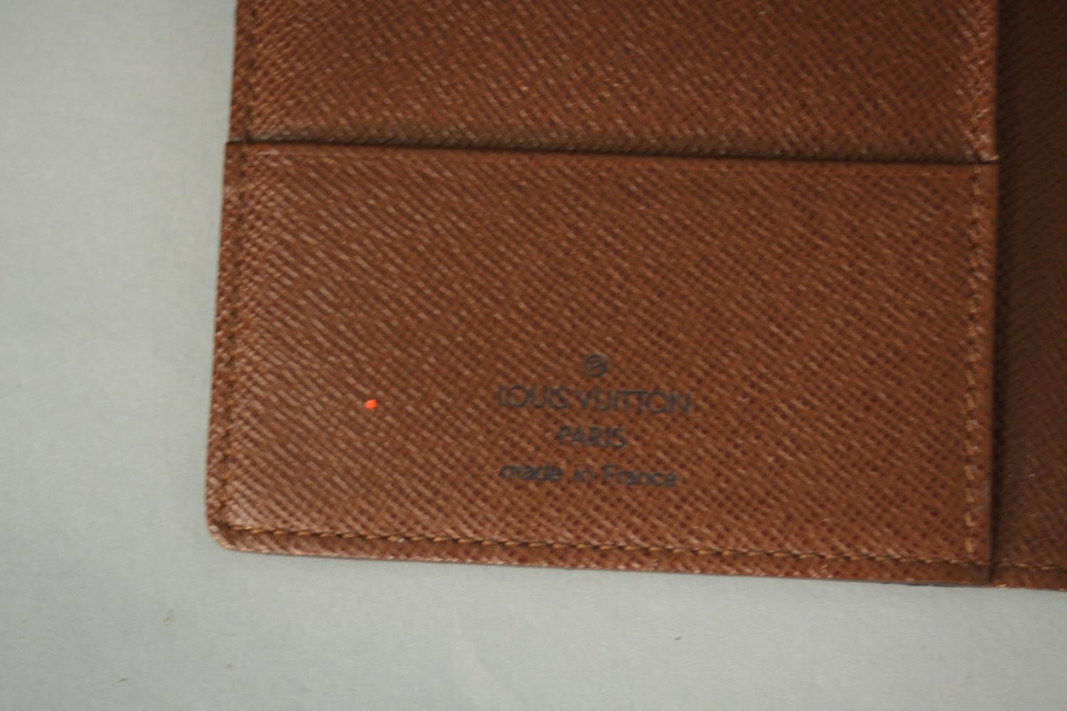 Two vintage Louis Vuitton monogrammed canvas card holders/wallets, one with dark brown interior - Image 3 of 4