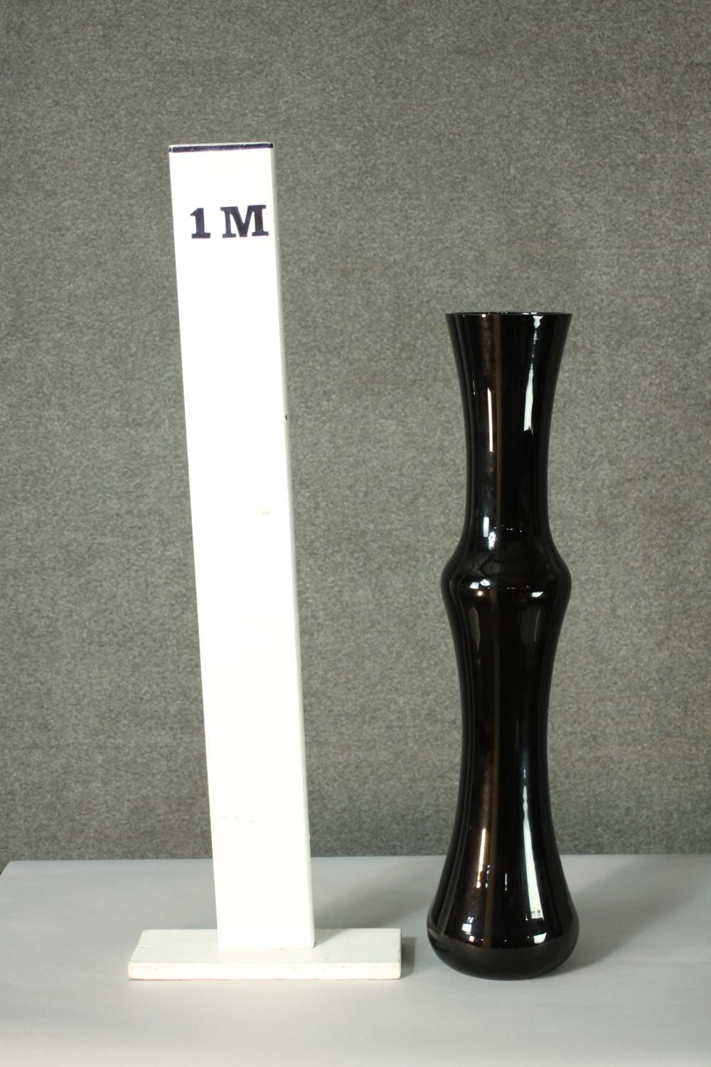 A large contemporary black art glass vase. H.80cm. - Image 2 of 7