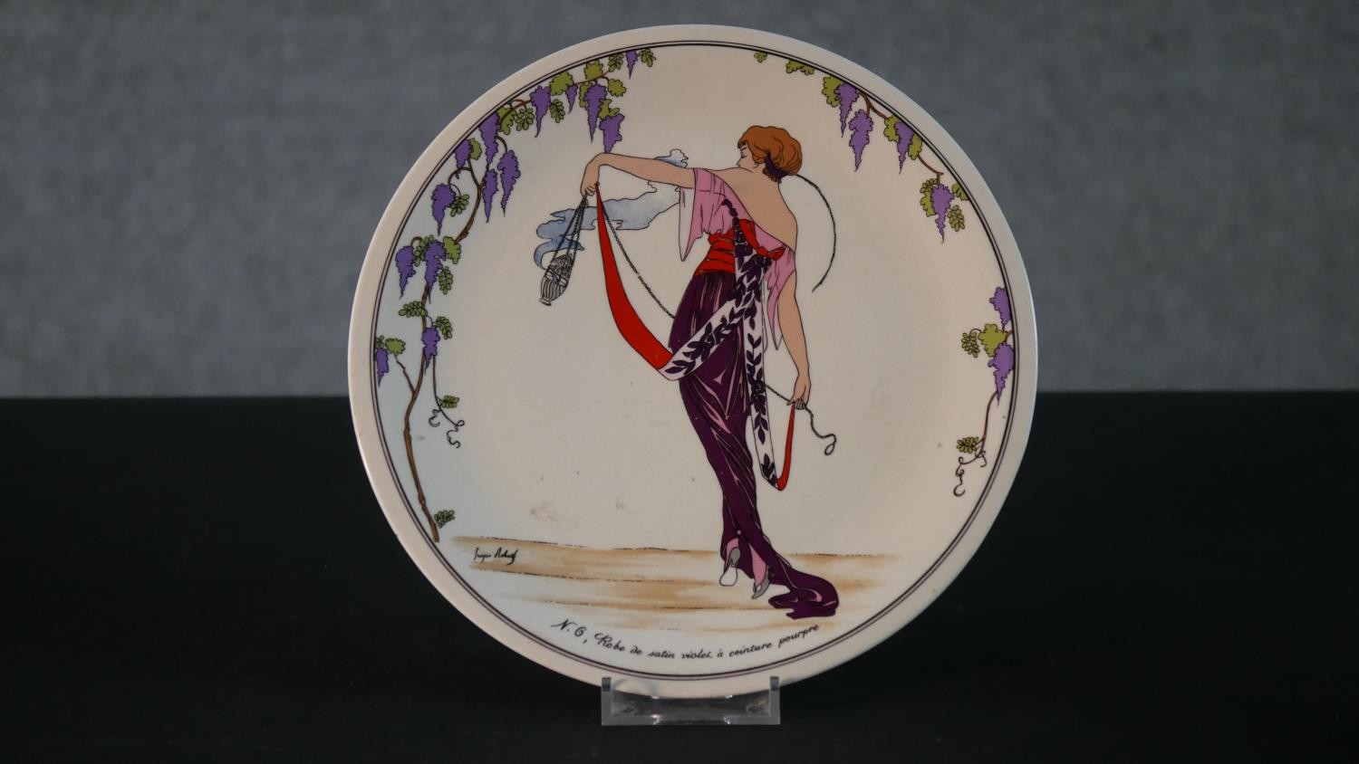 A collection of seven collectors plates with various ladies in dresses. Two Royal Worcester - Image 17 of 22